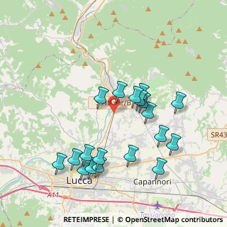 Mappa Via del Brennero, 55012 Capannori LU, Italia (3.95421)