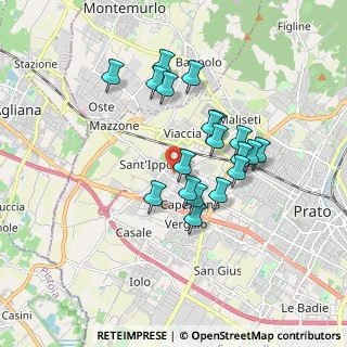 Mappa Via Ionio, 59100 Prato PO, Italia (1.53684)