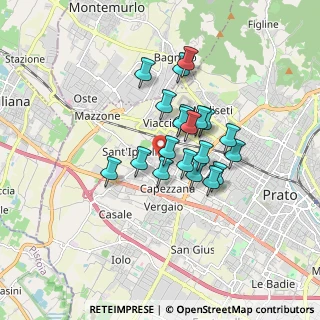 Mappa Via della Gora, 59100 Prato PO, Italia (1.3015)