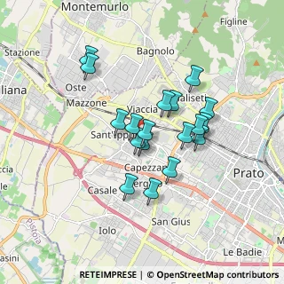 Mappa Via della Gora, 59100 Prato PO, Italia (1.42389)