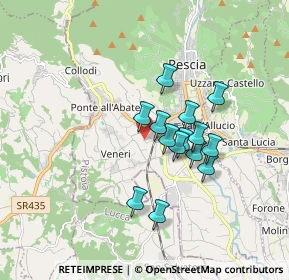 Mappa Via Guinigi, 51012 Pescia PT, Italia (1.36786)