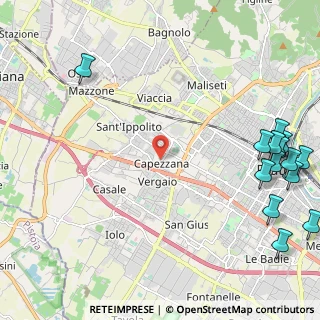 Mappa Via Olinto Nesi, 59100 Prato PO, Italia (3.38571)