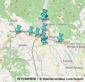 Mappa Via Giovanni Segantini, 51017 Pescia PT, Italia (1.39909)