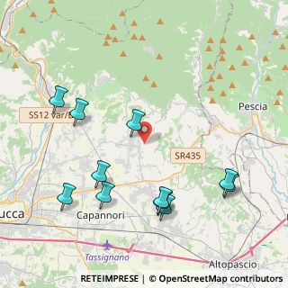 Mappa Via Tofori, 55012 Capannori LU, Italia (4.74545)