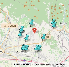 Mappa Via Tofori, 55012 Capannori LU, Italia (3.84769)