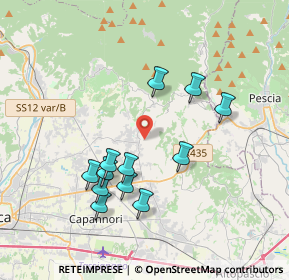 Mappa Via Tofori, 55012 Capannori LU, Italia (3.64667)