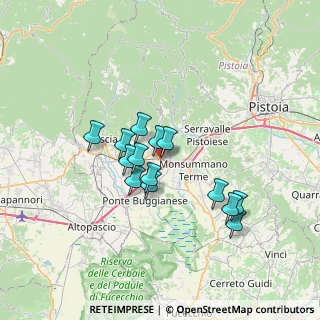 Mappa Via Medici del Vascello Giacomo, 51016 Montecatini Terme PT, Italia (5.63214)