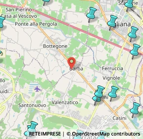 Mappa Via Bottaia, 51039 Barba PT, Italia (3.893)