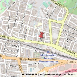 Mappa Via Puglie, 3, 51016 Montecatini Terme, Pistoia (Toscana)
