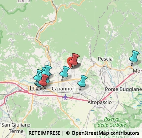 Mappa Via Traversa, 55018 Capannori LU, Italia (6.36091)