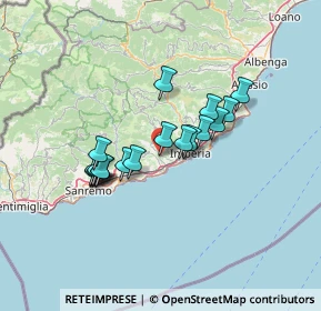 Mappa Via Civezza, 18100 Imperia IM, Italia (10.99667)