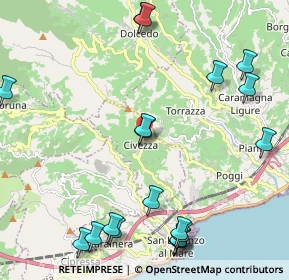 Mappa Via Civezza, 18100 Imperia IM, Italia (2.916)