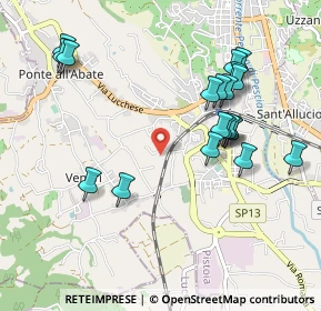 Mappa Via Guinigi, 51017 Pescia PT, Italia (1.056)