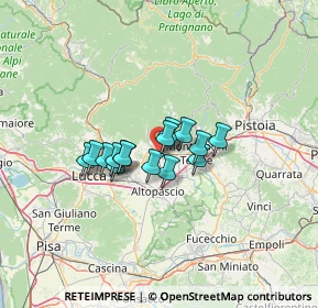 Mappa Via Guinigi, 51017 Pescia PT, Italia (8.63333)