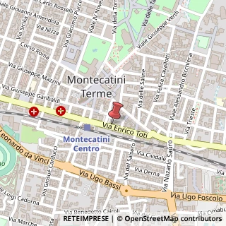 Mappa Via Enrico Toti, 9, 51016 Montecatini Terme, Pistoia (Toscana)