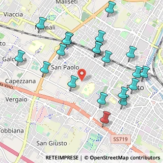 Mappa Via Silvio Ceccatelli, 59100 Prato PO, Italia (1.176)
