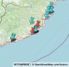 Mappa Via Palestro, 18100 Imperia IM, Italia (12.71474)