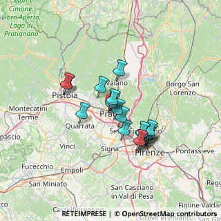 Mappa Pista Ciclabile Gino Bartali, 59100 Prato PO, Italia (10.897)