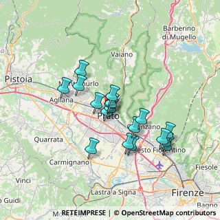 Mappa Pista Ciclabile Gino Bartali, 59100 Prato PO, Italia (5.95111)