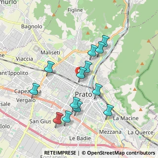Mappa Via Vincenzo da Filicaia, 59100 Prato PO, Italia (1.84385)