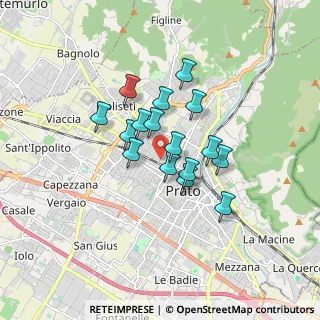 Mappa Via Bruno Cialdini, 59100 Prato PO, Italia (1.24813)