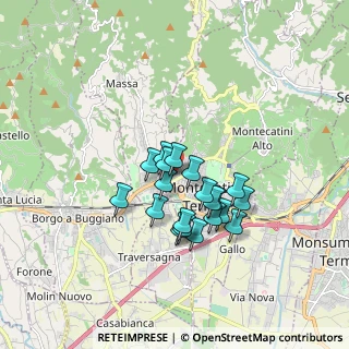 Mappa Via Gioacchino Rossini, 51016 Montecatini Terme PT, Italia (1.354)