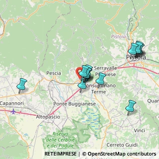 Mappa Via delle Tamerici, 51016 Montecatini Terme PT, Italia (7.54)