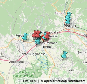 Mappa Via Giuseppe Giusti, 51018 Pieve A Nievole PT, Italia (5.29077)