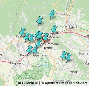 Mappa Via Giuseppe Giusti, 51018 Pieve A Nievole PT, Italia (5.90357)