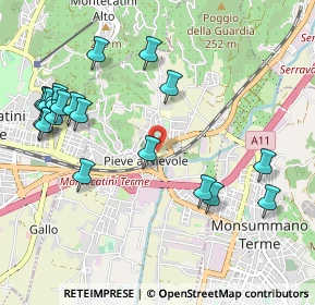 Mappa Via Giuseppe Giusti, 51018 Pieve A Nievole PT, Italia (1.226)