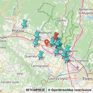 Mappa Via Filippo Filugelli, 59100 Prato PO, Italia (5.70769)