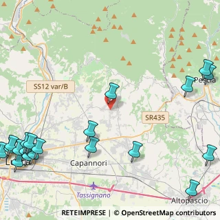 Mappa Via Comunale Nuova, 55012 Capannori LU, Italia (7.2635)