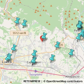 Mappa Via Comunale Nuova, 55012 Capannori LU, Italia (6.488)