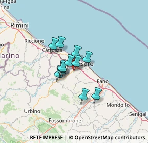 Mappa Via Corpo Italiano di Liberazione, 61100 Pesaro PU, Italia (7.95583)