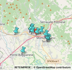 Mappa Via Dalmazia, 51018 Pieve A Nievole PT, Italia (2.20545)