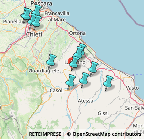 Mappa Via Bivio Grotte, 66016 Guardiagrele CH, Italia (15.89308)