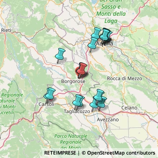 Mappa Via de gasperi, 02021 Borgorose RI, Italia (14.347)