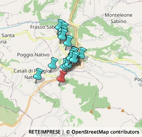 Mappa Via Salaria Km 53 Osteria Nuova di Poggio Moiano, 02037 Poggio Moiano RI, Italia (0.9145)