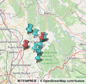 Mappa Via Salaria Km 53 Osteria Nuova di Poggio Moiano, 02037 Poggio Moiano RI, Italia (10.05)