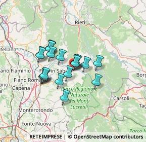 Mappa Via Salaria Km 53 Osteria Nuova di Poggio Moiano, 02037 Poggio Moiano RI, Italia (10.5705)