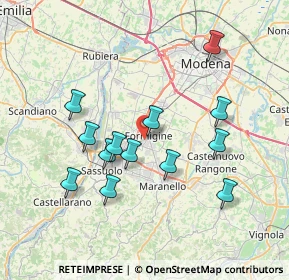 Mappa Via Achille Grandi, 41043 Formigine MO, Italia (7.06923)