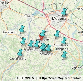 Mappa Via Achille Grandi, 41043 Formigine MO, Italia (6.89313)