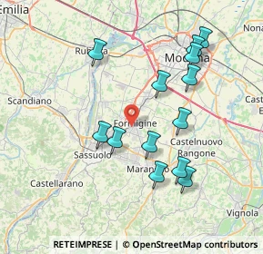 Mappa Via Achille Grandi, 41043 Formigine MO, Italia (7.54923)