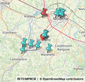 Mappa Via Achille Grandi, 41043 Formigine MO, Italia (6.64143)