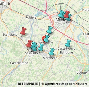 Mappa Via Achille Grandi, 41043 Formigine MO, Italia (6.61643)