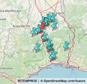 Mappa Via Martiri della Benedicta, 16010 Rossiglione GE, Italia (10.288)