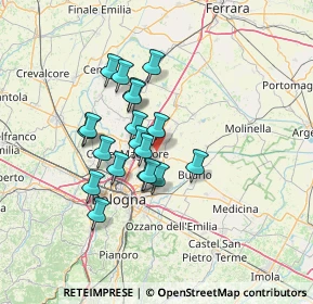 Mappa Via Savena Abbandonato, 40057 Granarolo dell'Emilia BO, Italia (10.82842)