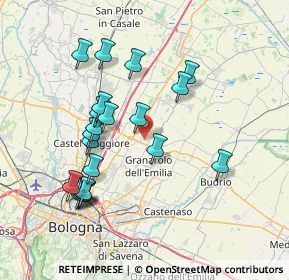 Mappa Via Savena Abbandonato, 40057 Granarolo dell'Emilia BO, Italia (7.3145)