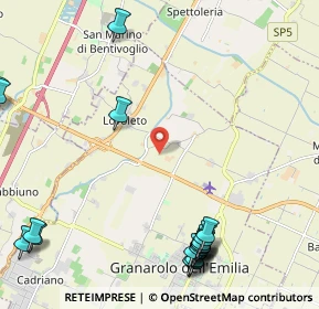 Mappa Via Savena Abbandonato, 40057 Granarolo dell'Emilia BO, Italia (3.1325)