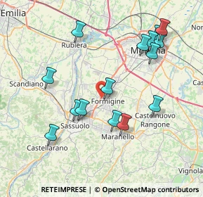 Mappa Via Gioacchino Rossini, 41043 Formigine MO, Italia (8.24333)